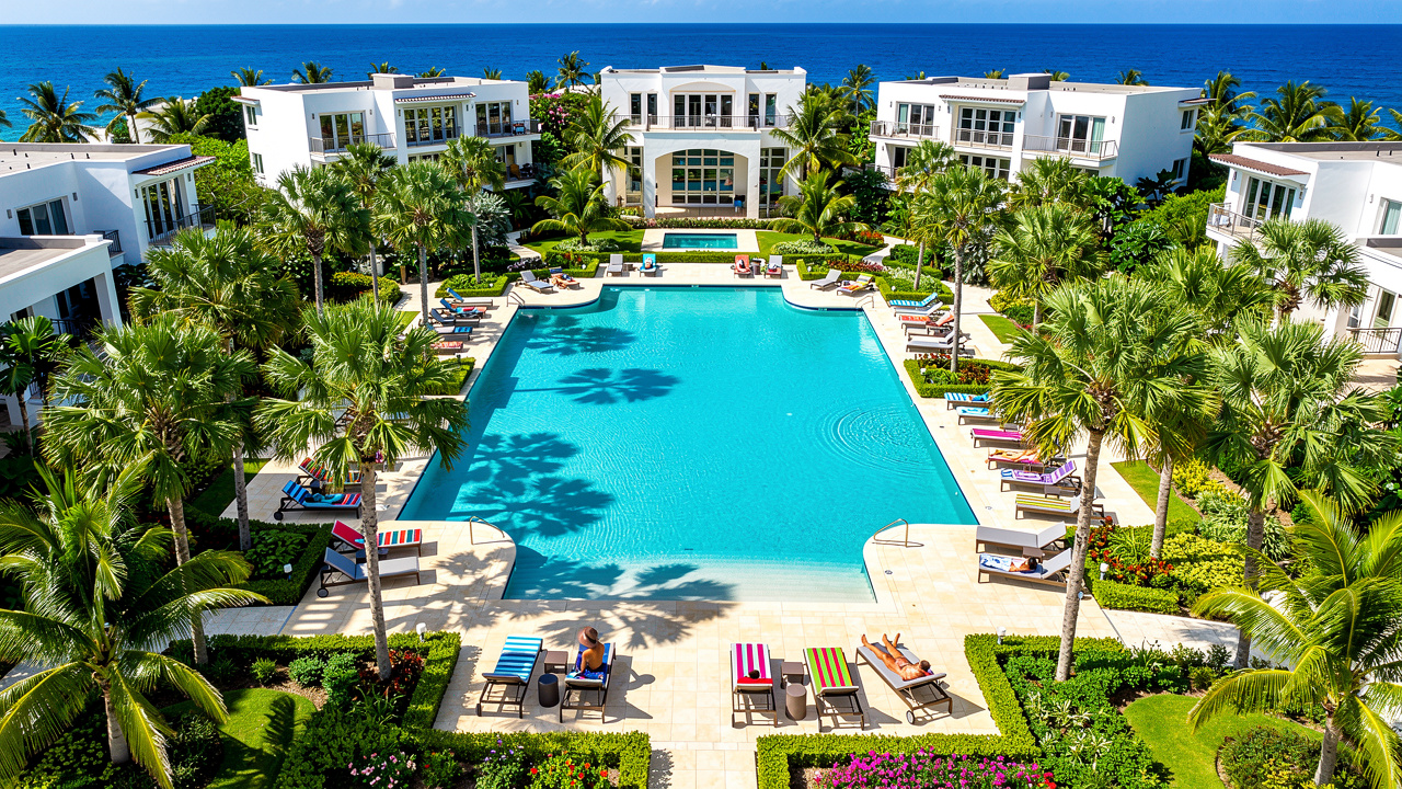 Aerial view of luxury resort ideal for immersive virtual tour